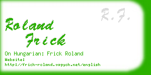 roland frick business card